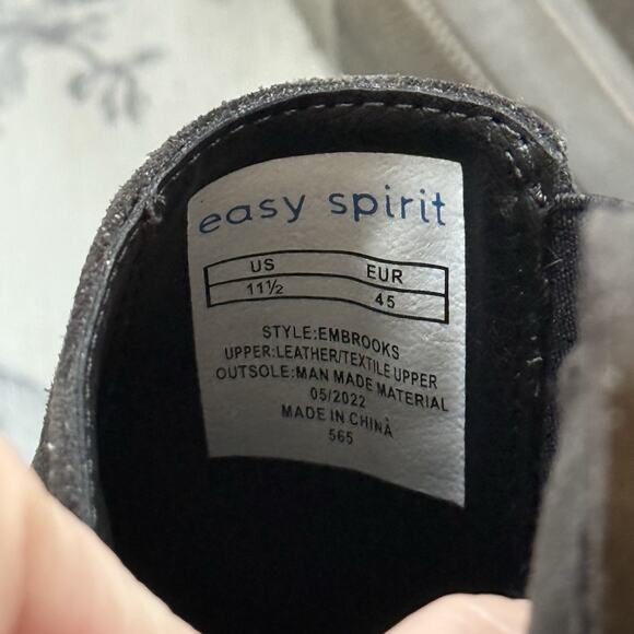 EASY SPIRIT EMBROOKS CHELSEA BOOT 11.5 MENS Gray Suede Leather Ankle main image 4